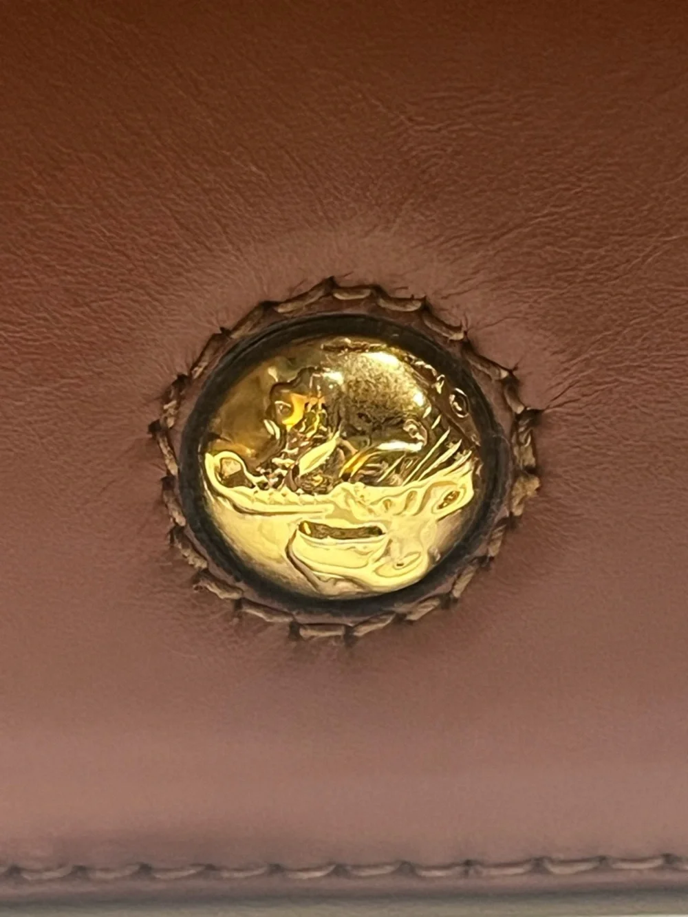 Salvatore Ferragamo Vintage Caramel Leather Top-Handle Bag with Silk Scarf (COA) - Picture 11 of 16